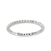 Alliance fine en argent pour femme avec cercle complet